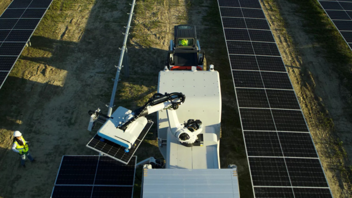 Solar Farm Construction with AI-Powered Robots